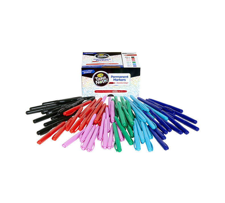 Take Note Permanent Markers Classpack, Bulk 80 Count